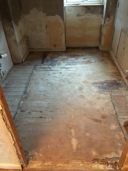 Før gulvafhøvling og oliebehandling